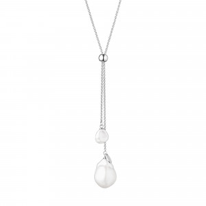 Colier lung argint 70 cm cu perle naturale keshi DiAmanti SK20476N-W-G (Argint 925‰ 5,1 g.)